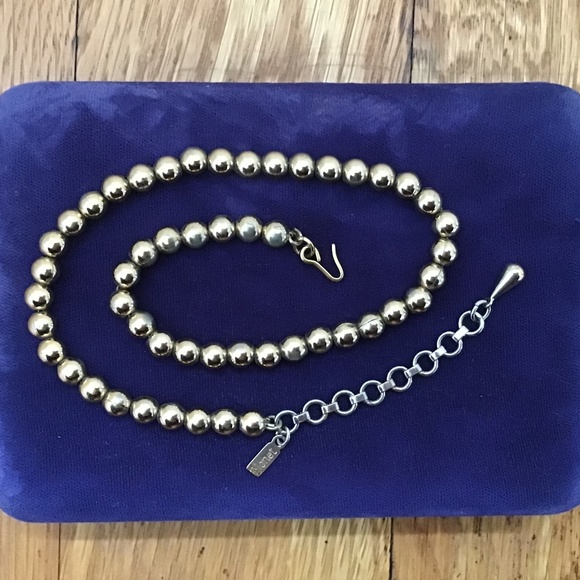 Monet Vintage Gold Tone Bead Necklace 15” Adjustable - Picture 9 of 11